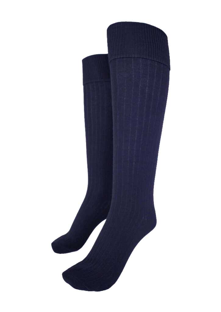 Bunnell Knee Length Wool Sock Navy