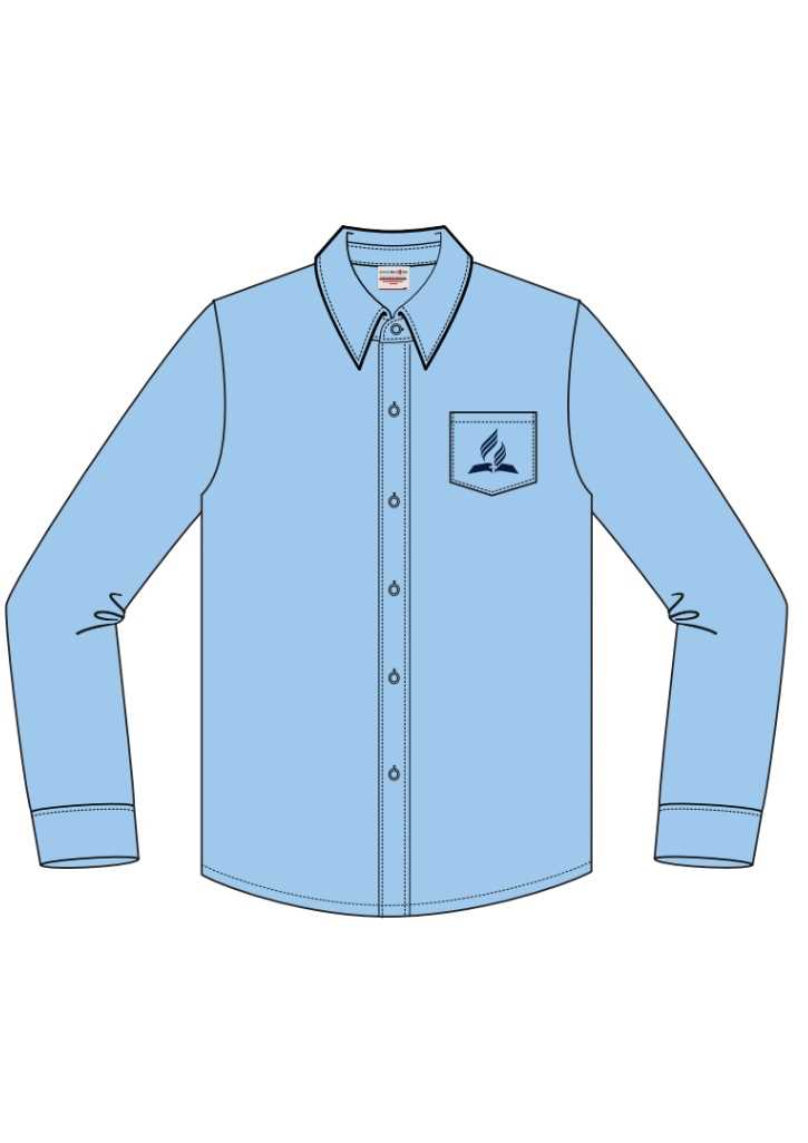 Seventh-day Adventist LS Shirt Light Blue