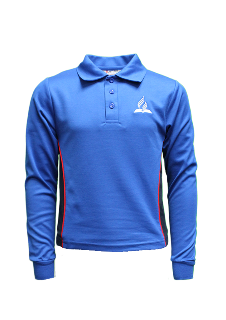Seventh-day Adventist Primary Polo LS Royal/Navy/Red